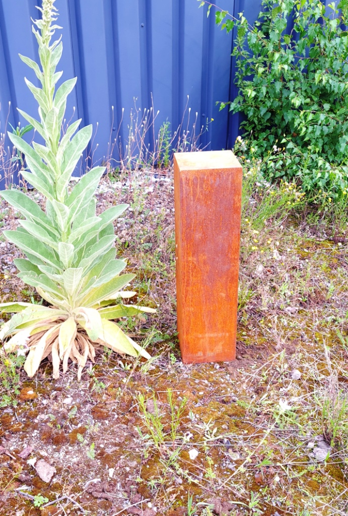 Edelrost Säule schlicht 20 x 20 x 75cm